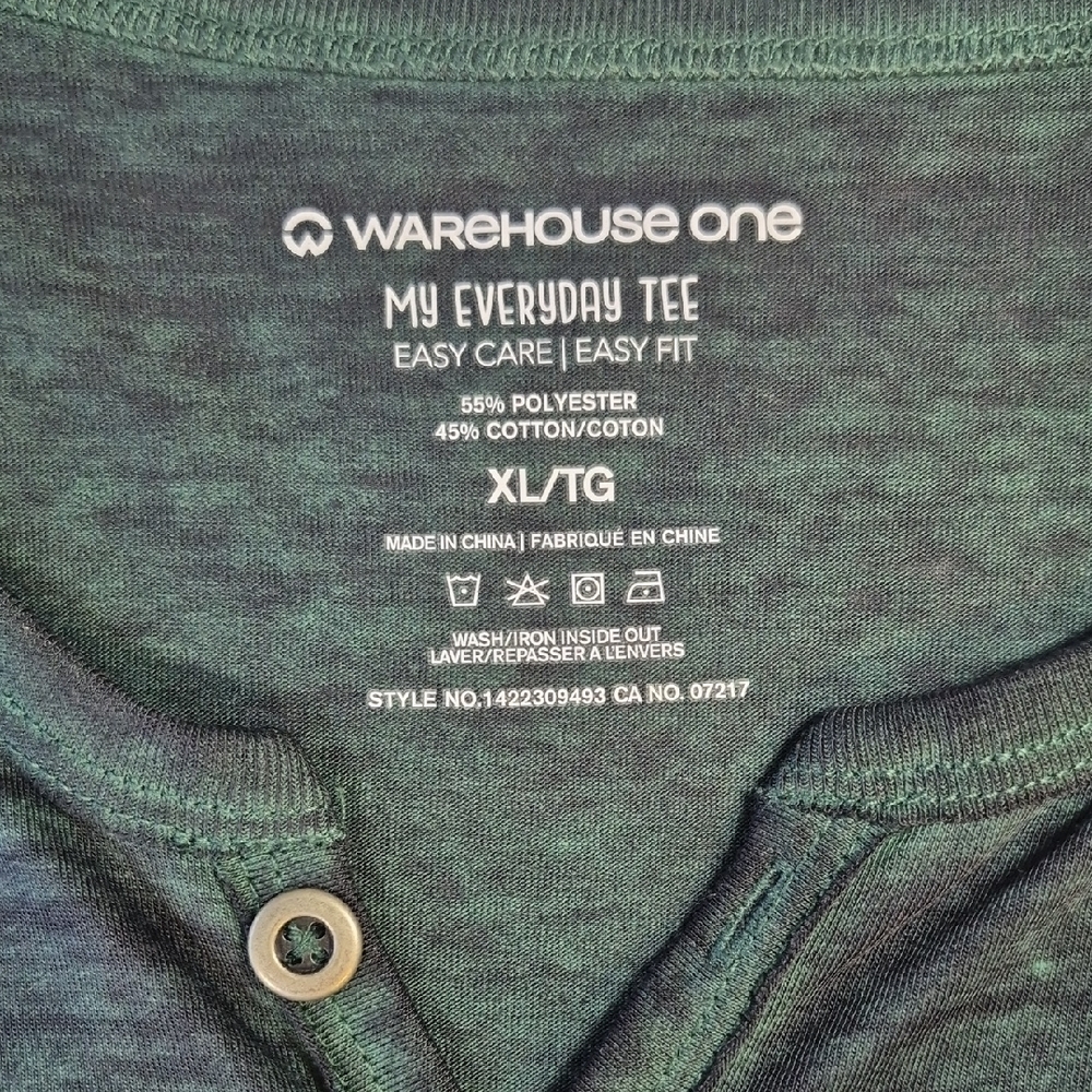 Warehouse One My Everyday Tee Green Size. XL NWT - Picture 2 of 12